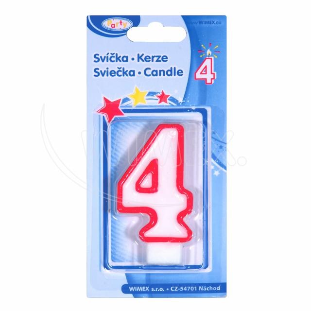 Číslová sviečka so stojančekom 