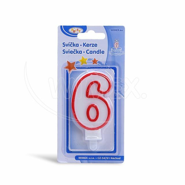 Číslová sviečka so stojančekom 