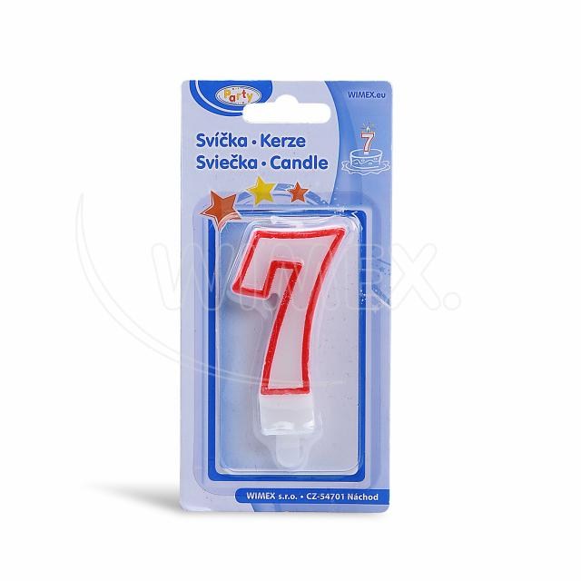 Číslová sviečka so stojančekom 