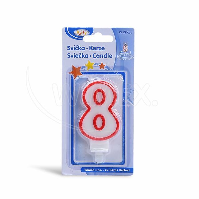 Číslová sviečka so stojančekom 