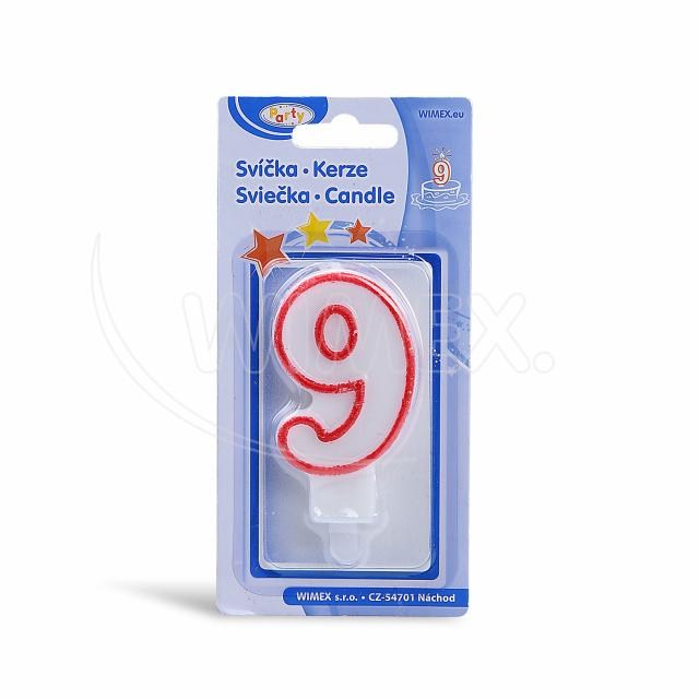 Číslová sviečka so stojančekom 