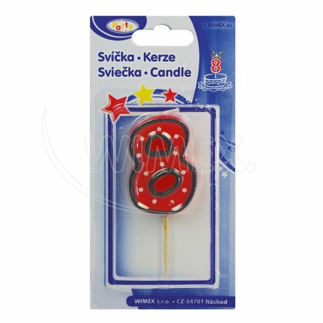 Číslová sviečka na špajdli 
