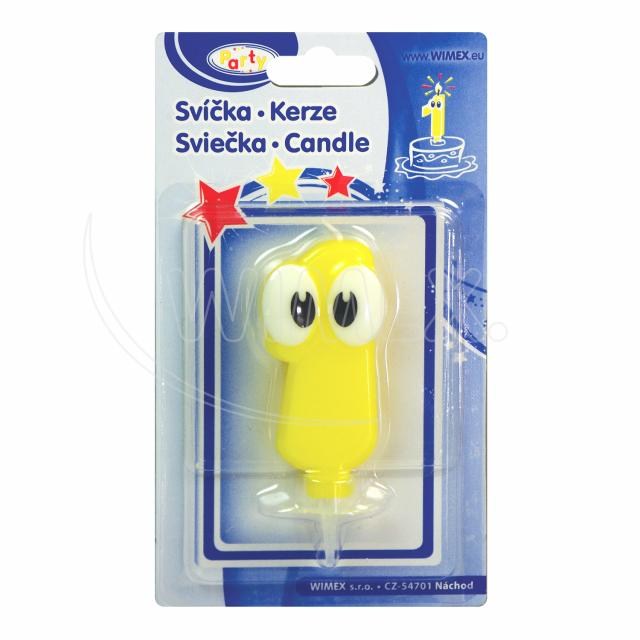 Číslová sviečka so stojančekom 