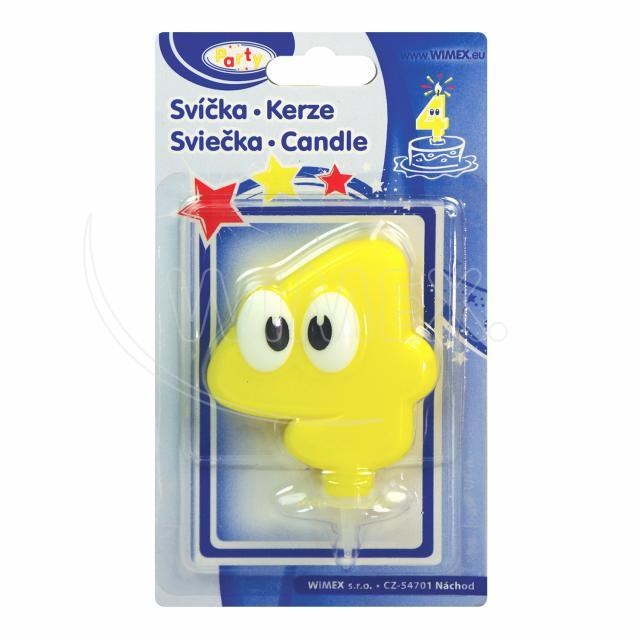 Číslová sviečka so stojančekom 