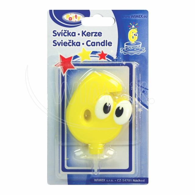 Číslová sviečka so stojančekom 