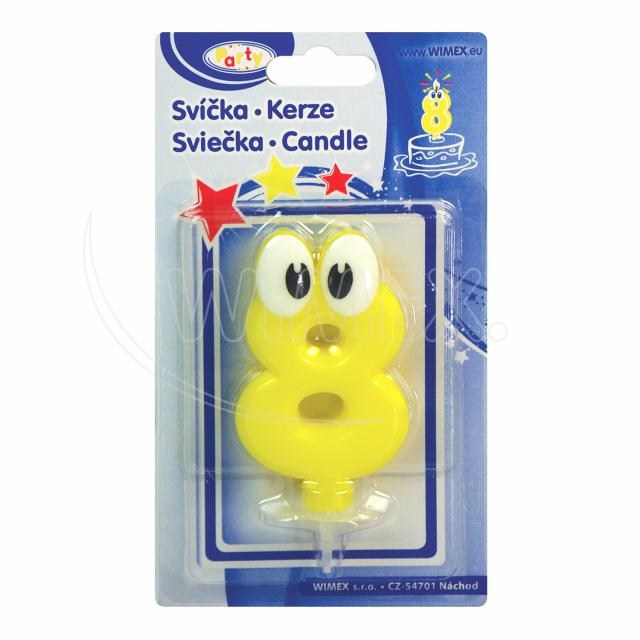 Číslová sviečka so stojančekom 