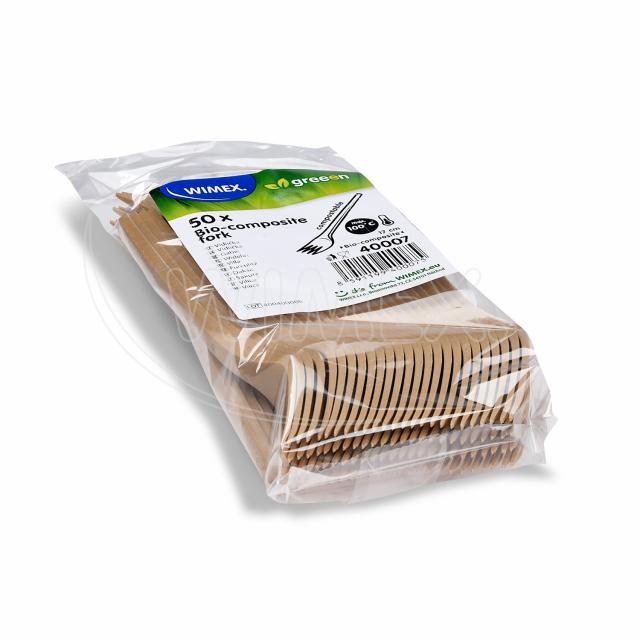 Vidlička (bio-kompozit) prírodná hnedá 17cm [50 ks]_1