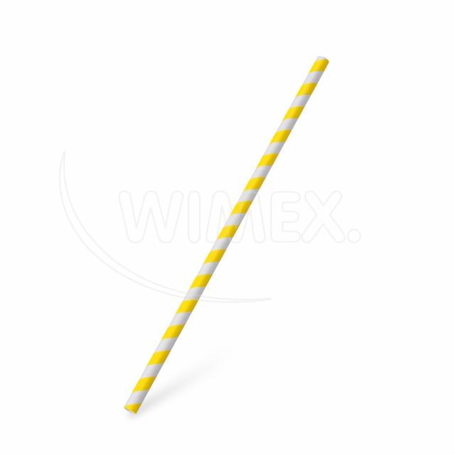 Slamka papierová Špirála žltá JUMBO O8mm x 25cm [100 ks]_1
