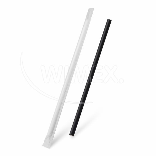 Slamka papierová čierna JUMBO O8mm x 25cm jednotlivo balená [100 ks]_1