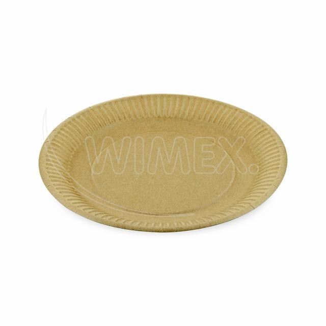 Papierový tanier nepremastiteľný kraft O23cm [100 ks], Celulóza 100%, i230015_1
