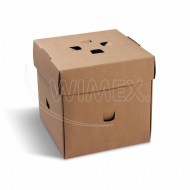 Burger box (PAP FSC Mix) rozkladací nepremastiteľný kraft 145 x 145 x 150 mm [50 ks]_1