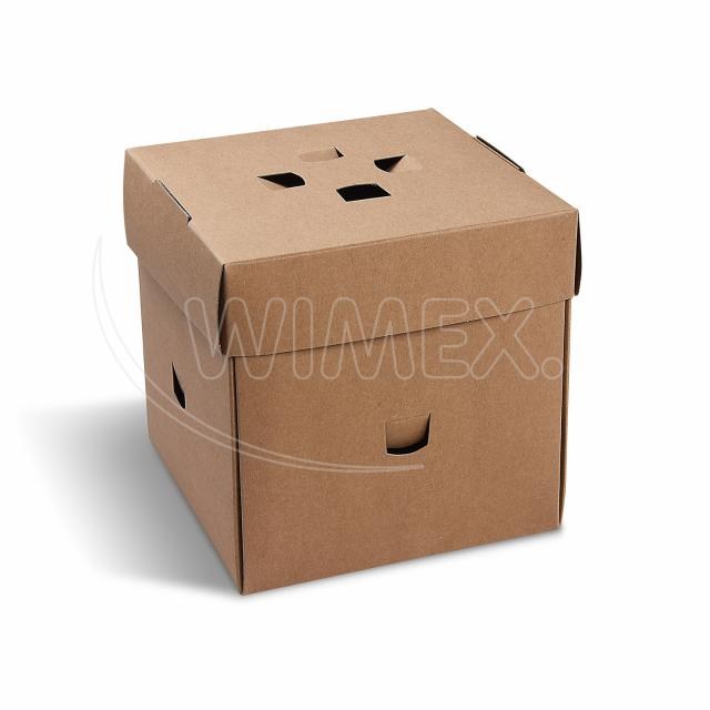 Burger box (PAP FSC Mix) rozkladací nepremastiteľný kraft 145 x 145 x 150 mm [50 ks]_1