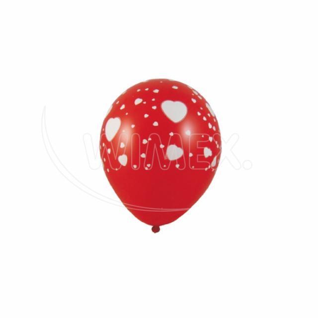 Nafukovací balónik Srdce bielo/červený O30cm L [100 ks]_5
