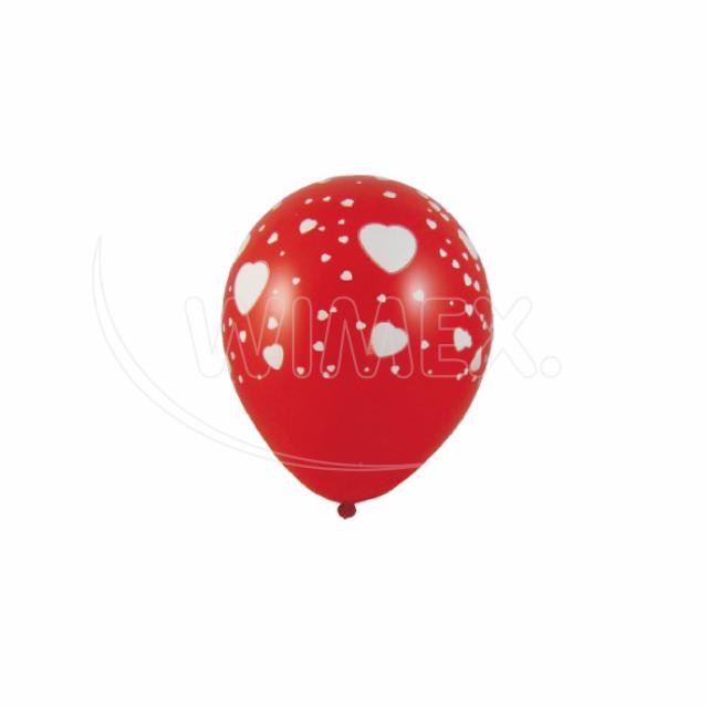 Nafukovací balónik Srdce bielo/červený O30cm L [100 ks]_1