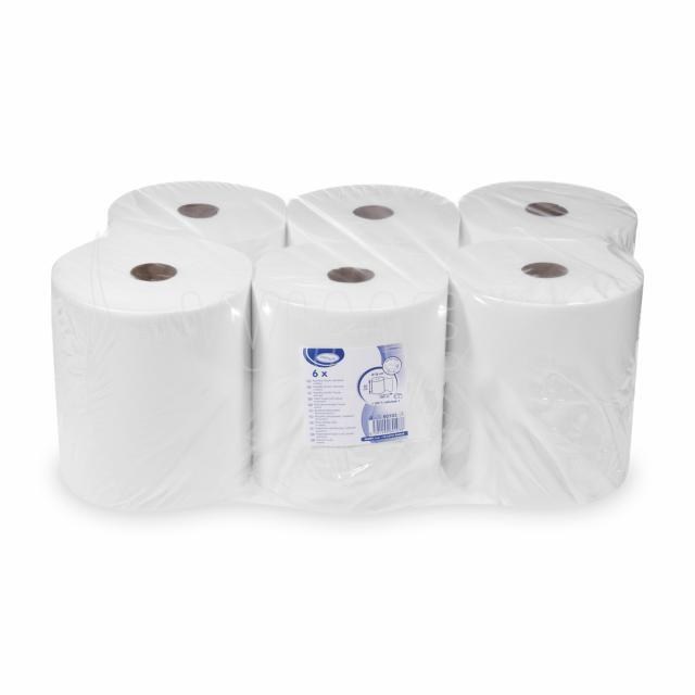 Papierový uterák (Tissue) rolovaný 3vrstvý biely O18cm 20cm x 100m [6 ks]_4