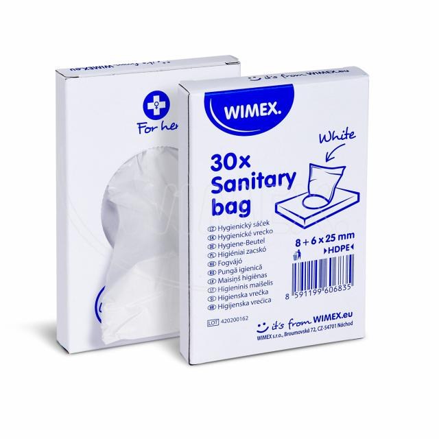 Hygienické vrecko (HDPE) biele 8+6 x 25 cm [30 ks]_1