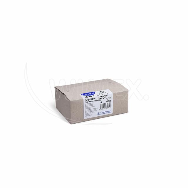 Klipovací pásik (PAP/FE) červeno/biely 33 x 8 mm [1000 ks]_5
