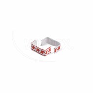 Klipovací pásik (PAP/FE) červeno/biely 33 x 8 mm [1000 ks]_1