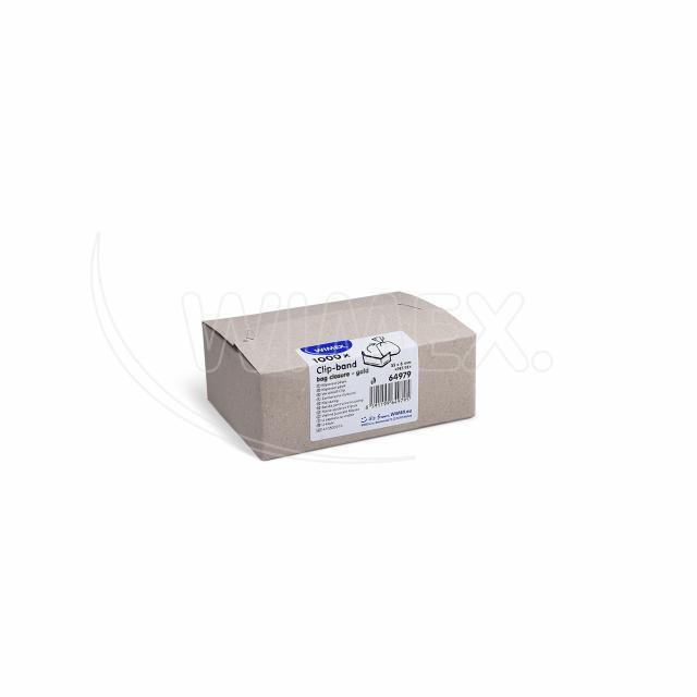 Klipovací pásik (PAP/FE) zlatý 33 x 8 mm [1000 ks]_2