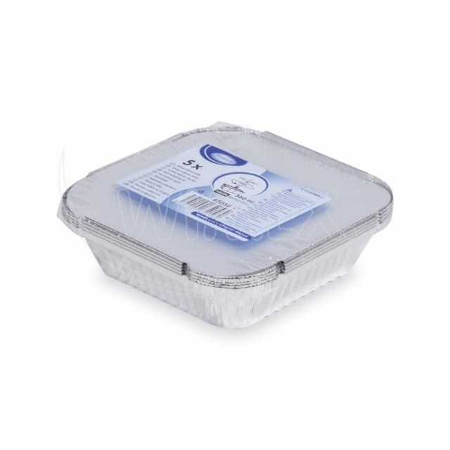 Miska (ALU) hranatá 158 x 158 x 34 mm 560ml + viečko [5 sád]_4