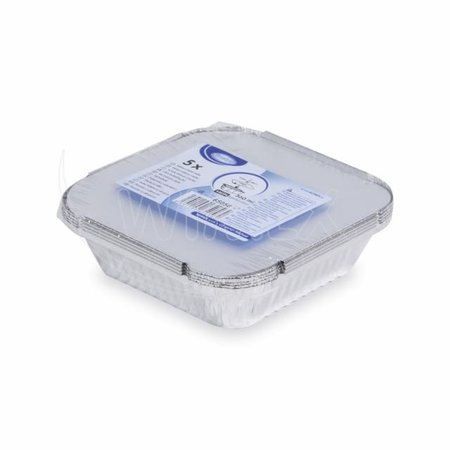 Miska (ALU) hranatá 158 x 158 x 34 mm 560ml + viečko [5 sád]_6
