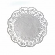 Dekoračná krajka (PAP) okrúhla biela O30cm [6 ks]_1