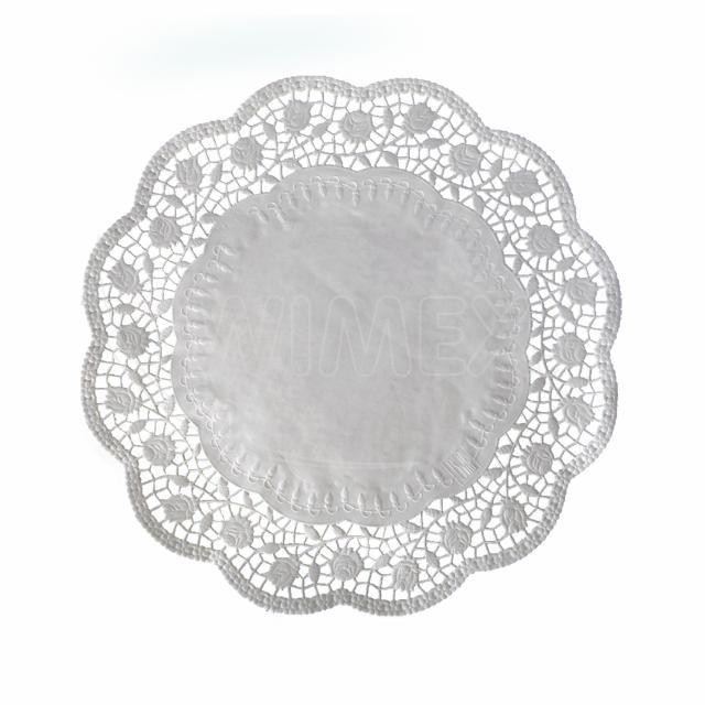 Dekoračná krajka (PAP) okrúhla biela O32cm [6 ks]_7