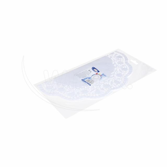 Dekoračná krajka (PAP) okrúhla biela O36cm [6 ks]_8