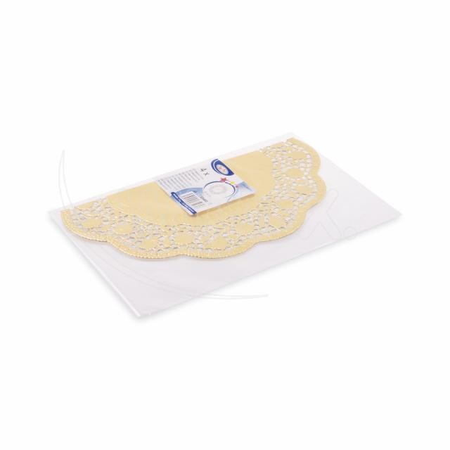 Dekoračná krajka (PAP/ALU) okrúhla zlatá O30cm [4 ks]_8