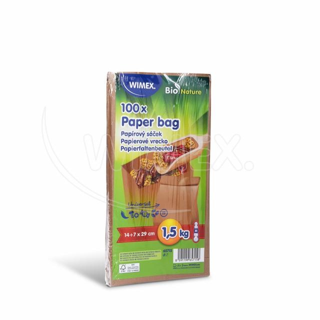 Papierové vrecko (FSC Mix) s bočným skladom hnedé 14+7 x 29 cm1,5kg [100 ks]_2