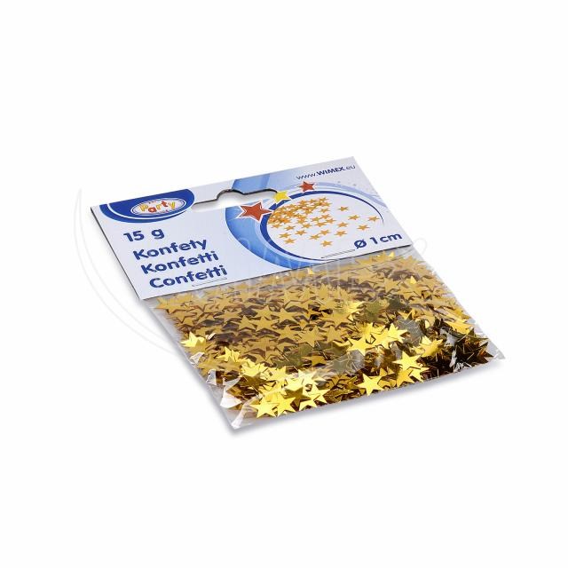 Konfeta lesklá (PET) Hviezdy zlatá O10mm 15g [1 bal]_7