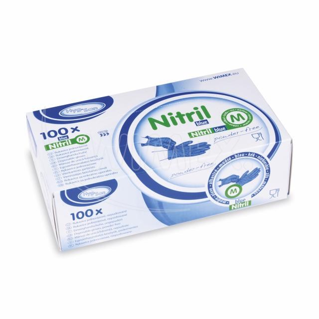 Rukavica (Nitril) nepúdrovaná modrá M [100 ks]_6