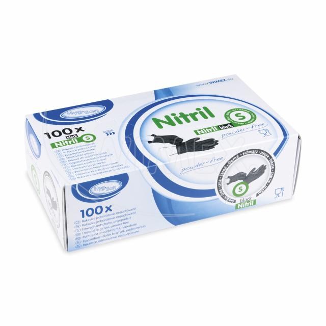 Rukavica (Nitril) nepúdrovaná čierna S [100 ks]_8