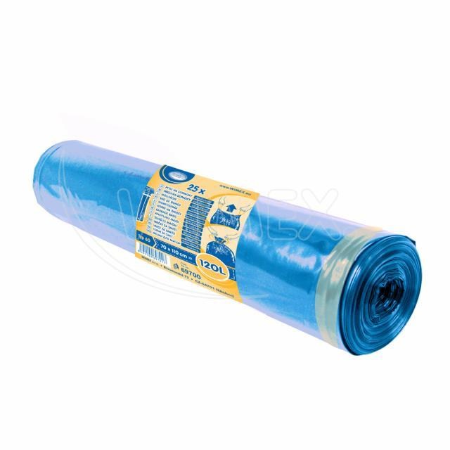 Vrece na odpadky (LDPE) zaťahovacie čierne 70 x 100 cm 120L [25 ks]_4