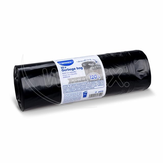 Vrece na odpadky (LDPE) zaťahovacie čierne 70 x 100 cm 120L [25 ks]_8