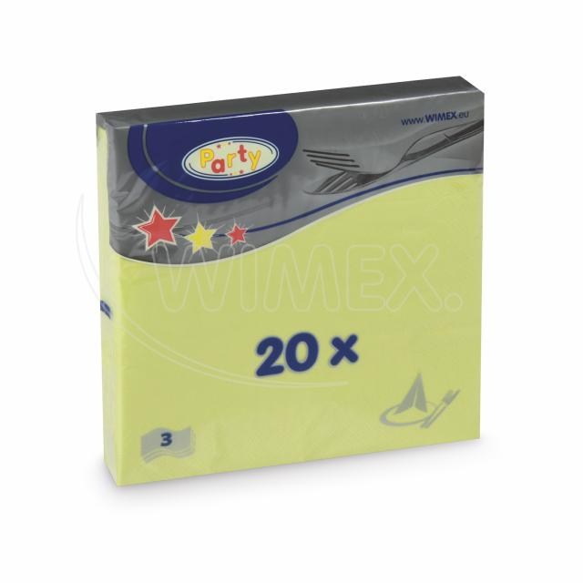 Obrúsok (PAP FSC Mix) 3vrstvý žltozelený 33 x 33 cm [20 ks]_1