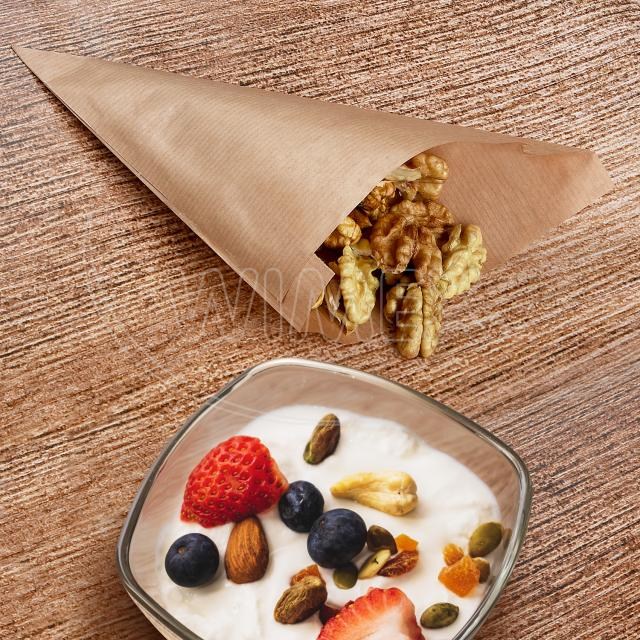 Papierový kornút (FSC Mix) kraft 23 x 23 cm 250g viazaný [1000 ks]_6