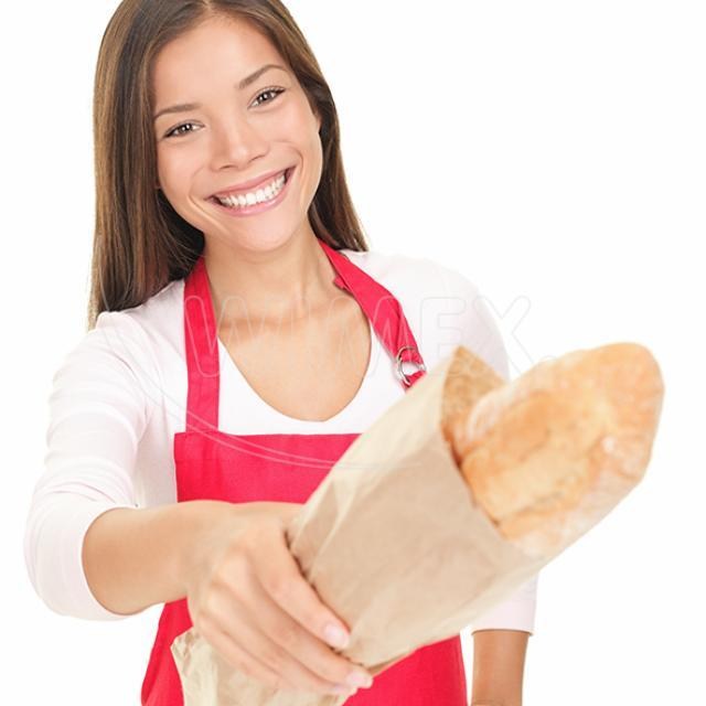 Papierové vrecko s bočným skladom hnedé 12+5 x 59 cm Baguette [1000 ks]_6