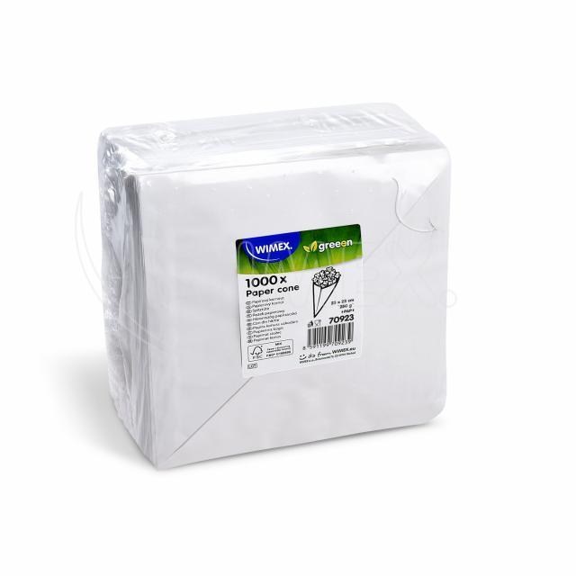 Papierový kornút (FSC Mix) biely 23 x 23 cm 250g viazaný [1000 ks]_1