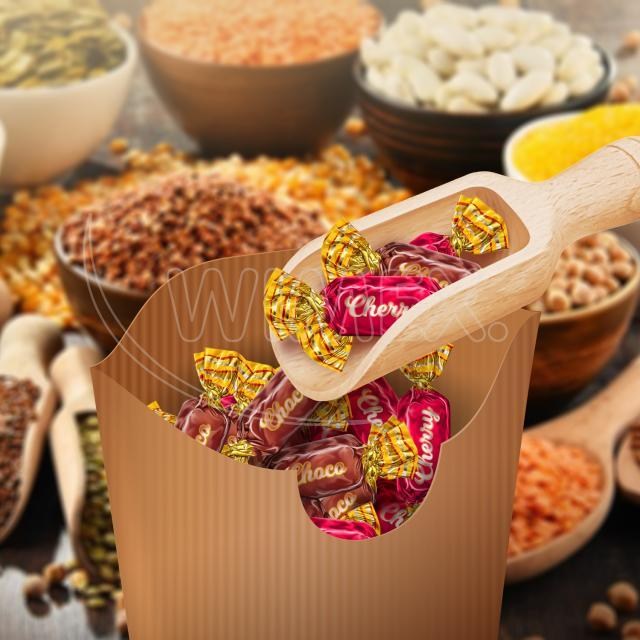 Papierový sáčok (FSC Mix) s krížovým dnom kraft 17 x 26 cm 1kg [1000 ks]_3