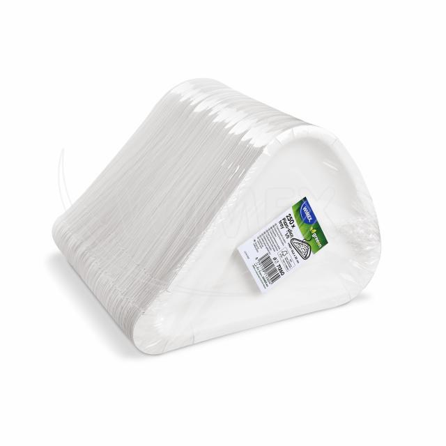 Papierová tácka na pizzu (FSC Mix) trojuholníková biela 26,5 x 20 cm [250 ks]_2