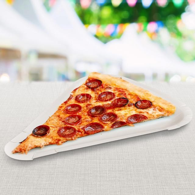 Papierová tácka na pizzu (FSC Mix) trojuholníková biela 26,5 x 20 cm [250 ks]_6