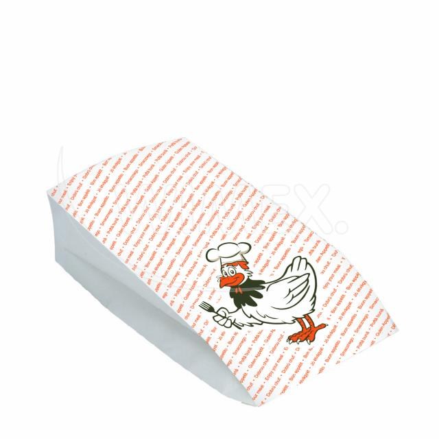 Papierové vrecko 2vrstvé nepremastiteľné 15+8 x 30 cm Maxi na kurča [100 ks]_1