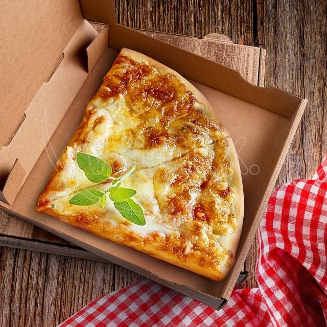 Krabica na pizzu (mikrovlnitá lepenka) kraft 20 x 20 x 4 cm [100 ks]_6