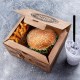 Burger box (mikrovlnitá lepenka) 2dielny kraft s potlačou 210 x 160 x 100 mm [100 ks]_2
