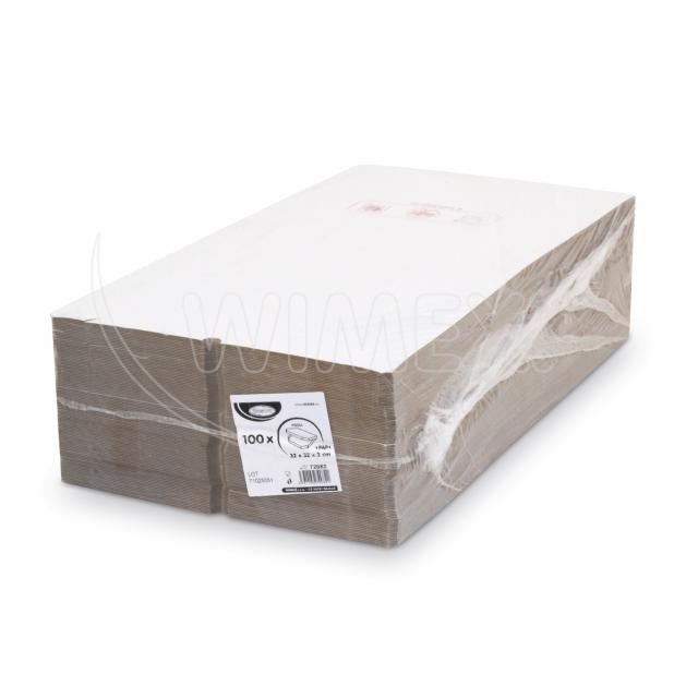 Krabica na pizzu z vlnitej lepenky extra-pevná biela 32 x 32 x 3 cm [100 ks]_1