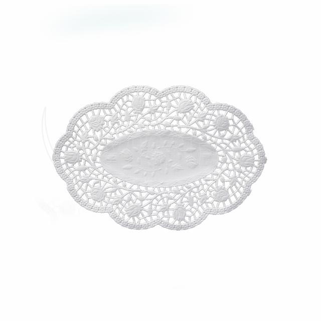 Dekoračná krajka (PAP) oválna biela 22 x 15 cm [500 ks]_1