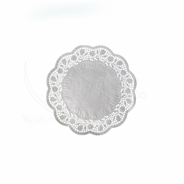 Dekoračná krajka (PAP) okrúhla biela O14cm [100 ks]_1