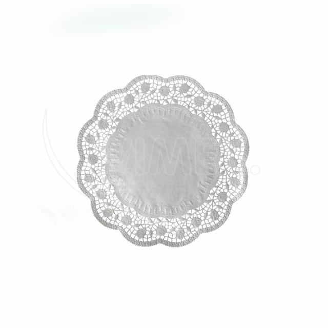 Dekoračná krajka (PAP) okrúhla biela O16cm [100 ks]_1