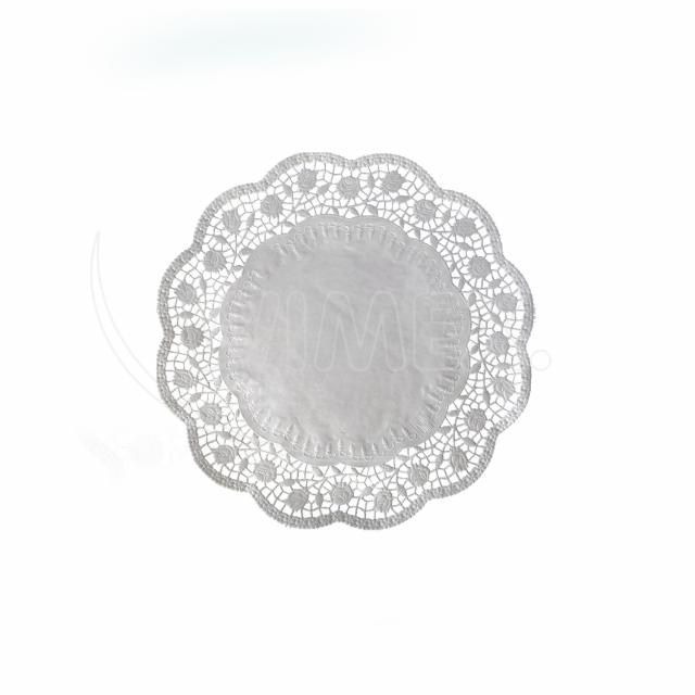 Dekoračná krajka (PAP) okrúhla biela O18cm [100 ks]_1